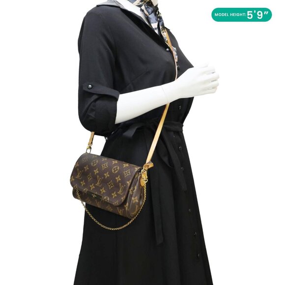 Louis Vuitton  Favorite PM Monogram Canvas Shoulder Bag Brown - Picture 2 of 16
